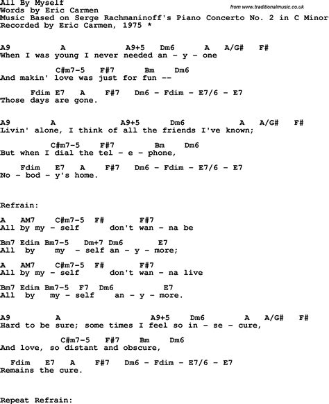 all by myself ukulele chords